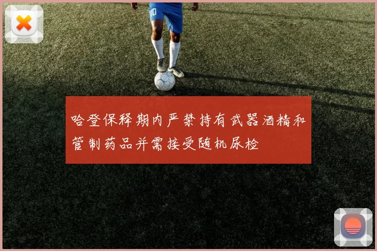 哈登保释期内严禁持有武器酒精和管制药品并需接受随机尿检